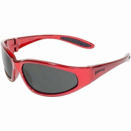 GLOBAL VISION Herc 1 Red Sm Red Frame Smoke Lenses Safety KIT-CLEANING